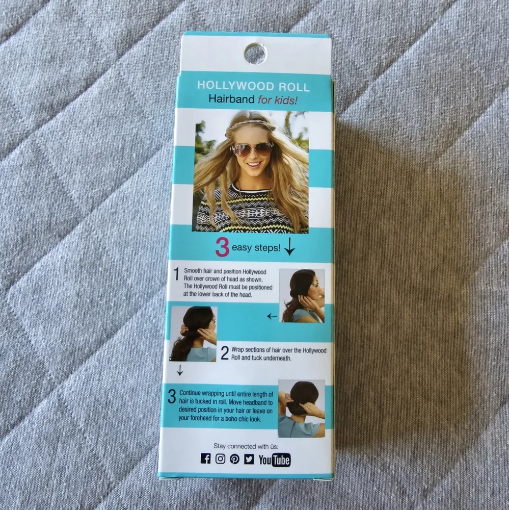 ⭐4/$20 Scunci Hollywood Roll Hairband‎ for kids New